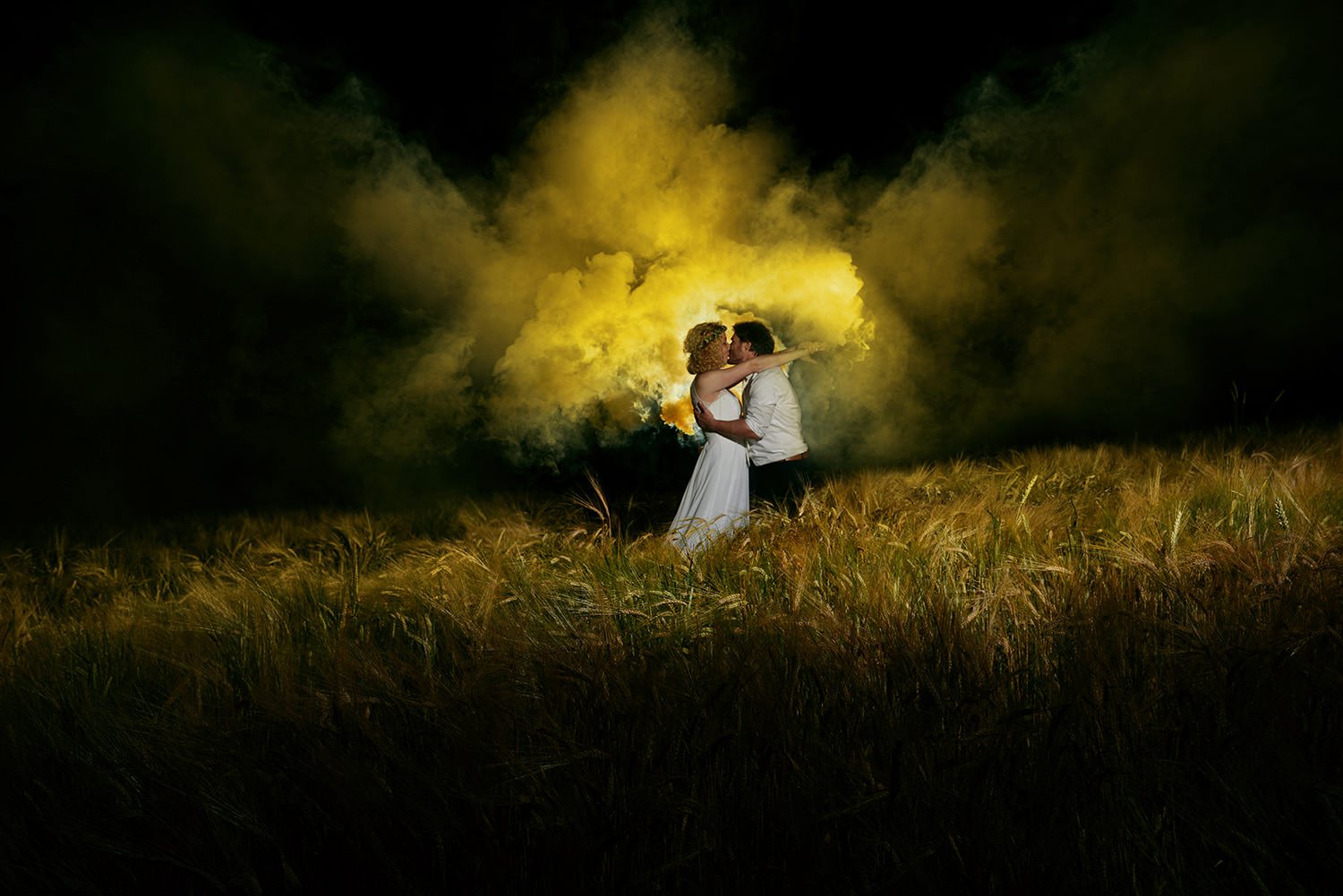 Fotoshooting mit Rauchgranaten