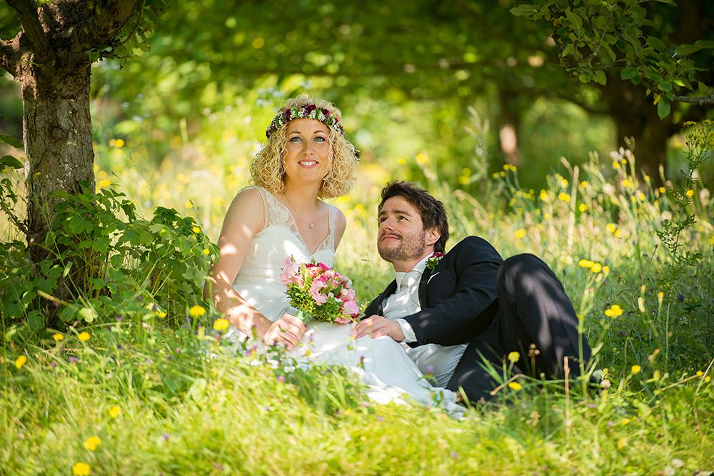 Hochzeitsshooting im Grünen