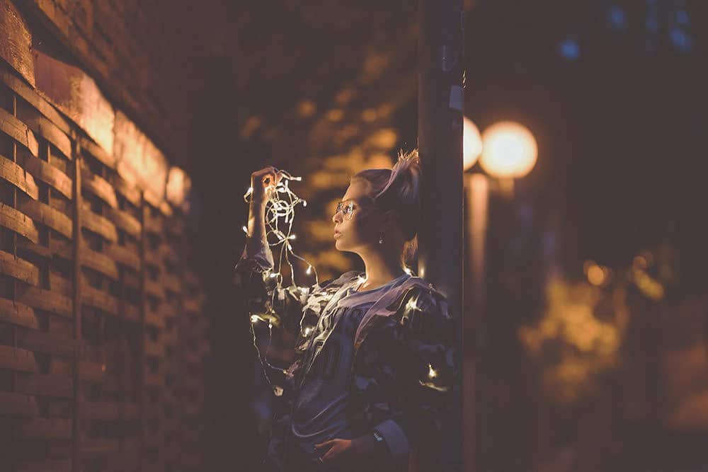 Lichterketten Fotoshooting