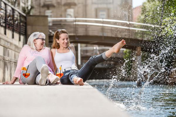 Abkühlung am Canale Grande in Bayreuth Imagebilder