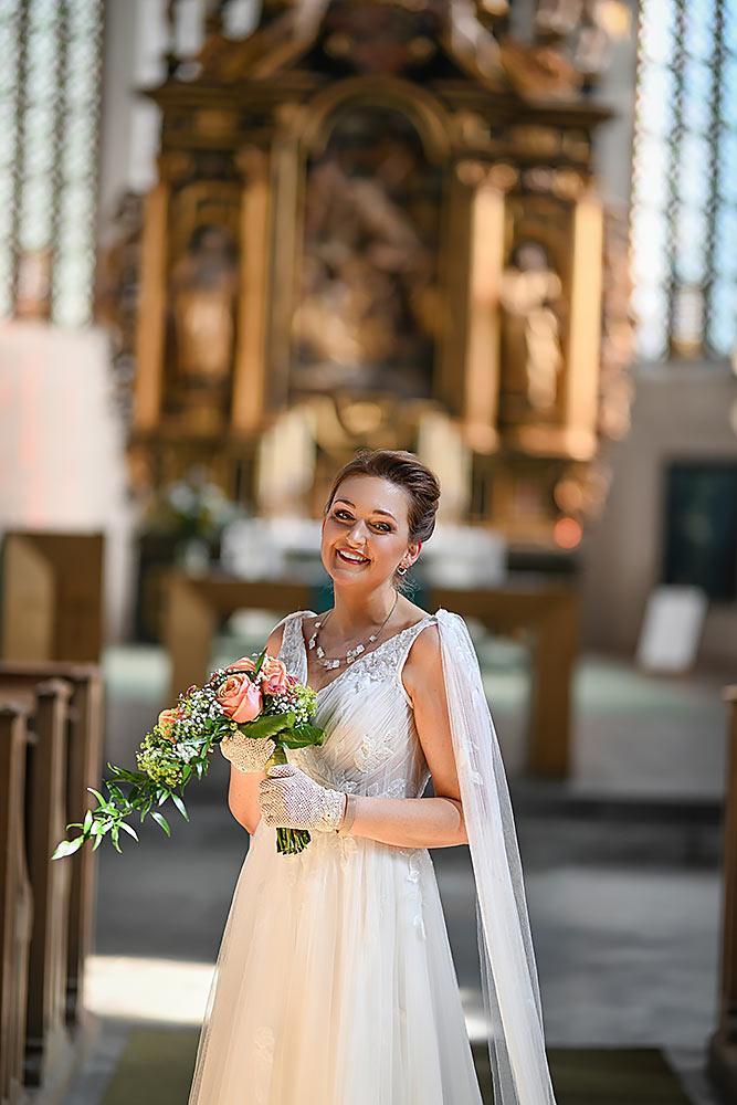 Kirchliche Trauung in der Petrikirche, Fotoshooting auf der Plassenburg Kulmbach, Feier im Al Castello
