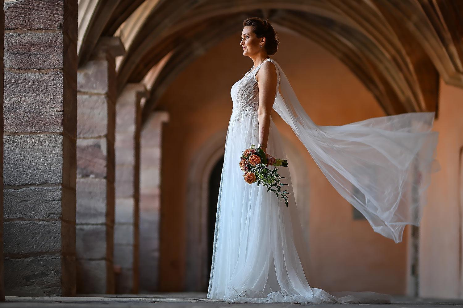 Kirchliche Trauung in der Petrikirche, Fotoshooting auf der Plassenburg Kulmbach, Feier im Al Castello